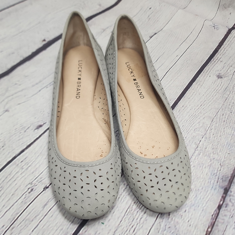 Lucky Brand Women's Gray Ballet Flats Size 7.5
